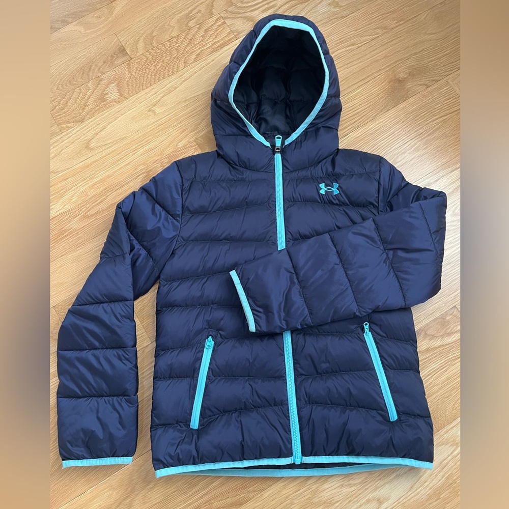 Under Armour Girls Puffer Jacket Prime Midnight Navy - Youth Large